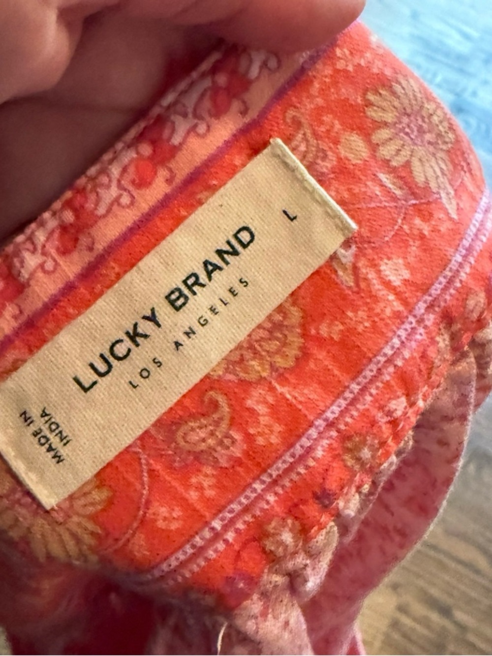 Lucky Brand Pink Floral Square-Yoke Puff Sleeve Blouse - Picture 5 of 7